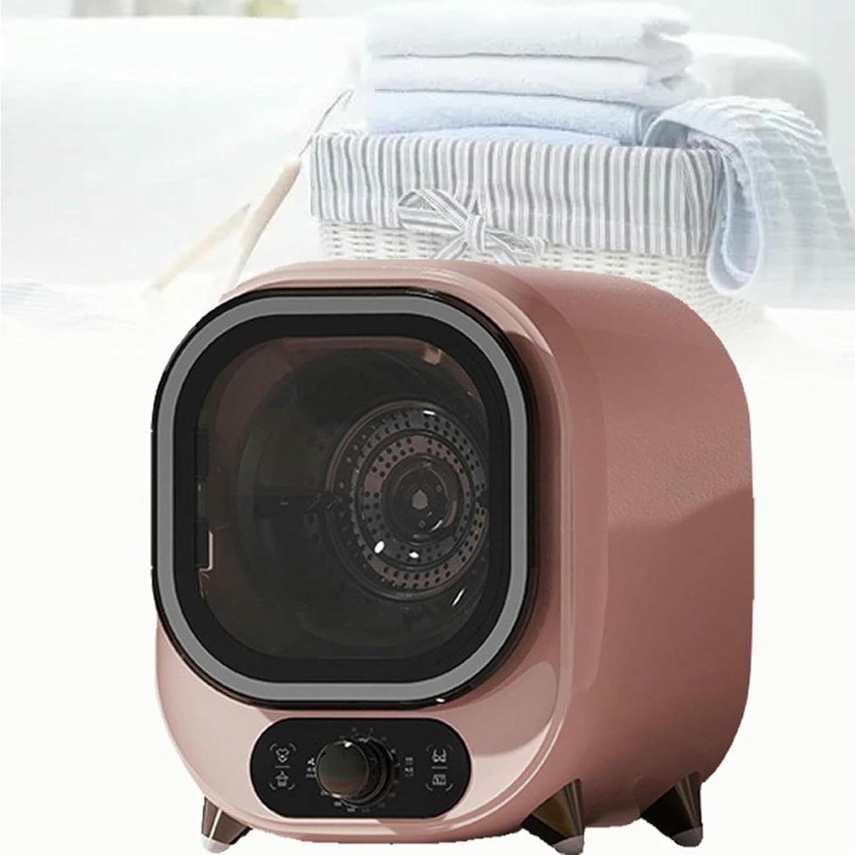 ZengHeBloom Wäschetrockner, 0,8 Kg, Silber, Kleiner Tragbarer Kondensationstrockner Mit Edelstahltrommel, Kompakter Tragbarer Kondensationstrockner