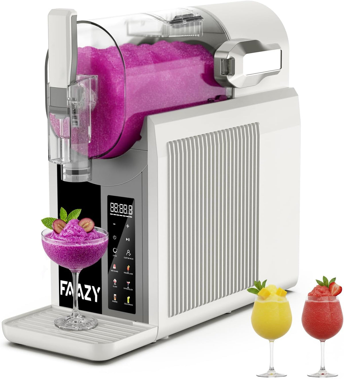 Capsste Eismaschine, 2 L, Grau, Slush Maschine, mit 6 smarten Programmen: Slushie, Cocktail, Milchshake, Frappé