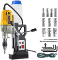 OPFVUJIKX Magnetbohrmaschinen, 1100 W, 40 mm, Grau, magnetische Bohrmaschine 7/12 Bits elektrische
