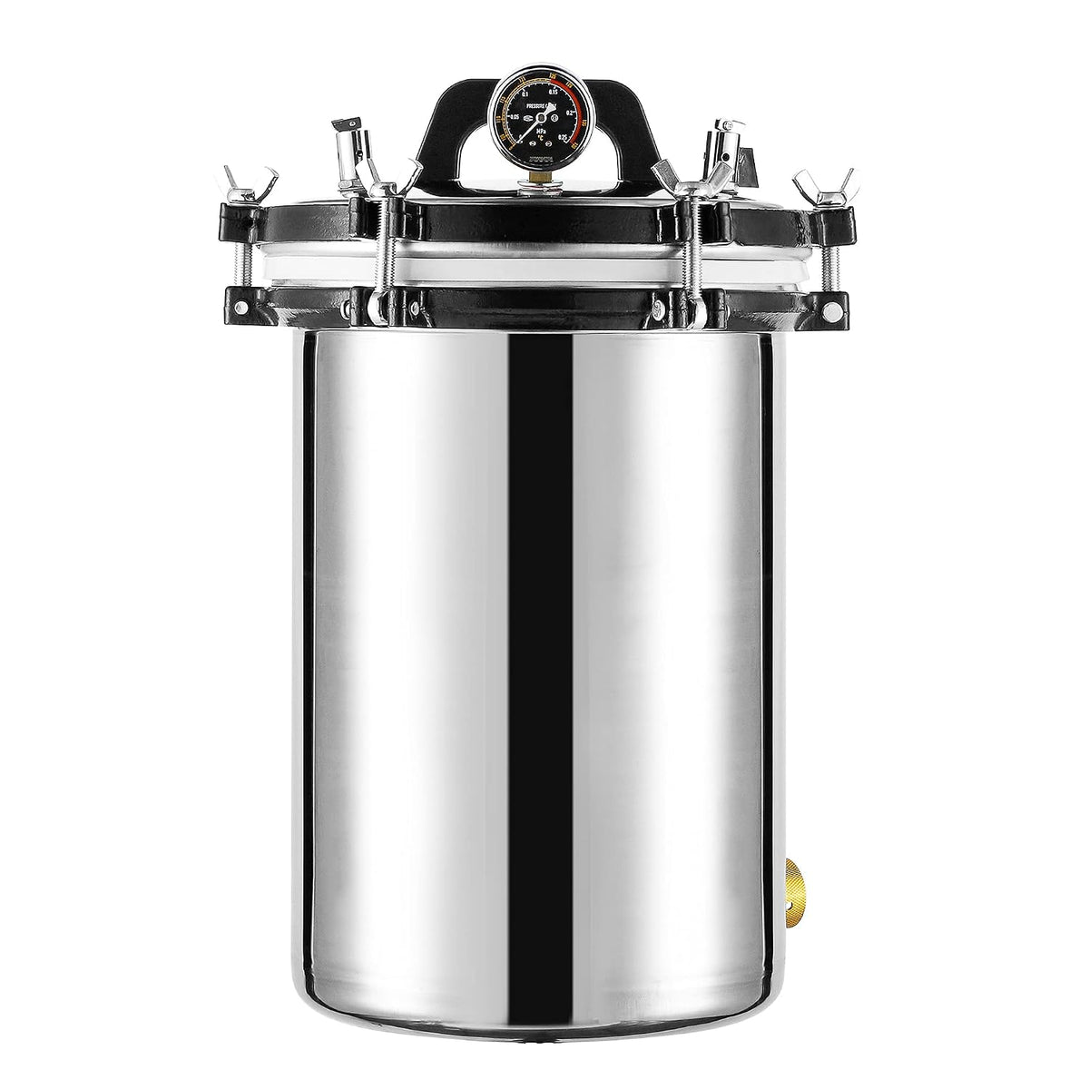 Huanyu Autoklaven, 24 L, Schwarz, Autoklav Sterilisator 26℃-128℃ Hochdruck Dampfsterilisator