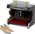 Schuhputzmaschine Schuhreiniger, ≤ 60 dB., Schwarz, mit Staub- und Polierbürste, Sohlenreiniger für Haushalt und Gewerbe
