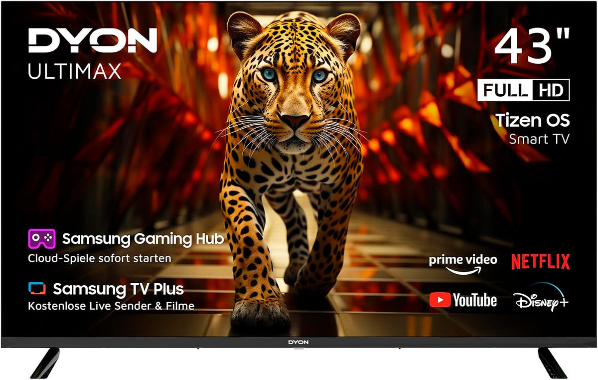 DYON Fernseher, 43 Zoll, Schwarz, ULTIMAX 43F-TI Full HD Smart