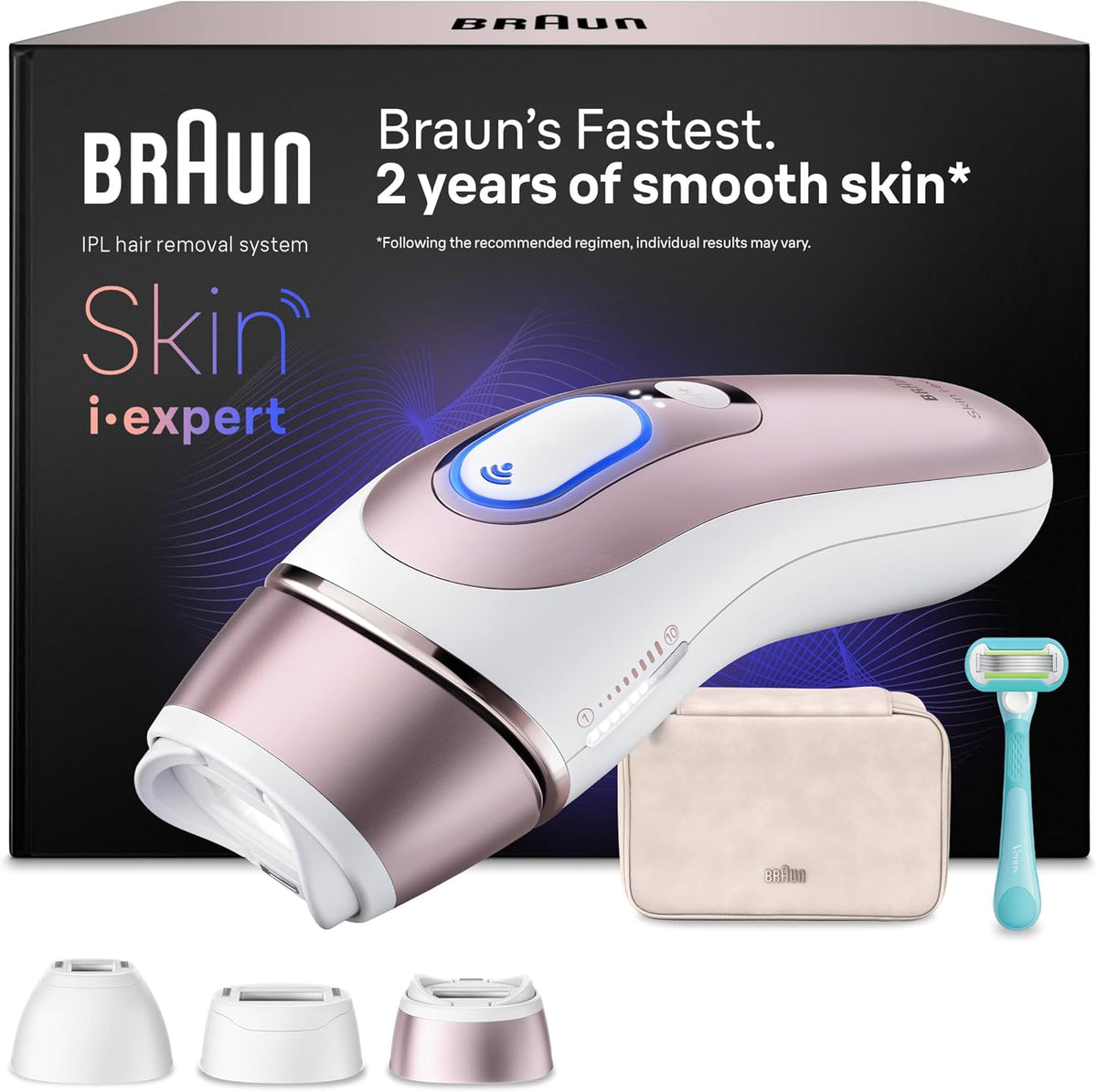 Braun Systeme, Braun, Smart IPL Geräte Haarentfernung Skin i·expert 7, PL7311, Rosegold, Alternative Laser Haarentfernung für Zuhause