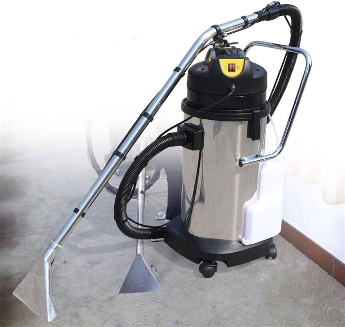 Generisch Dampfsauger für Teppichböden, Edelstahl, Kunststoff., Schwarz, Teppichreinigungsmaschine mit 3-in-1 tragbarer Extraktor