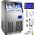 SHENGJINSH Eismaschine, 2000KG, 1030 W, 59KG, Silber, Gewerbliche /24H, Edelstahl-Eiswürfelmaschine mit Fassungsvermögen