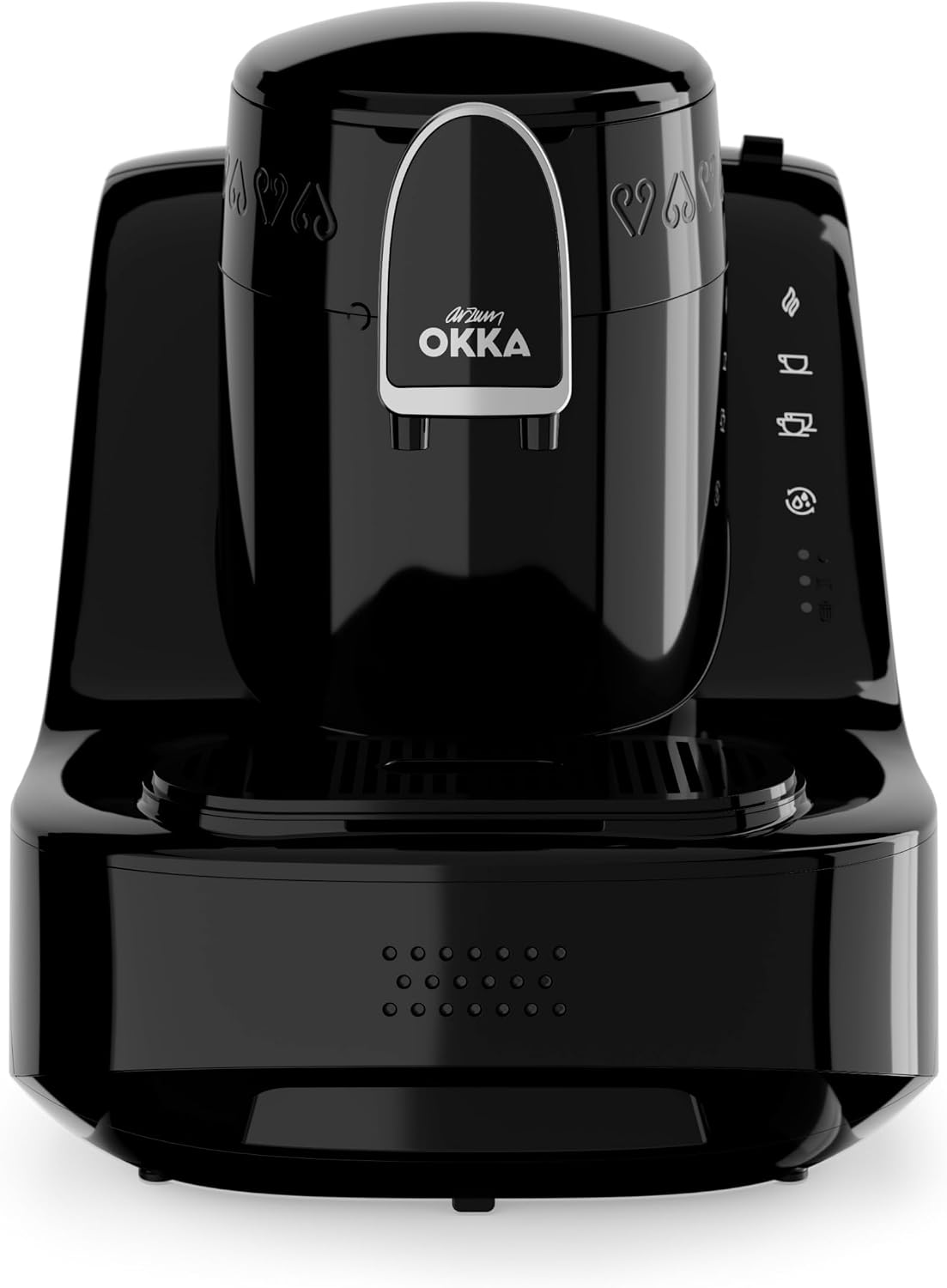 Arzum Okka Kaffeemaschine, 710 W, Schwarz/Silber, Elite Türkische Mit Leistung, Abnehmbarem Wassertank