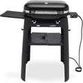 Weber Elektrogrill, 33 x 49 cm, Schwarz, Lumin mit Ständer/Versiegelung, Räuchern, Dampfgaren, Kochen und Warmhalten
