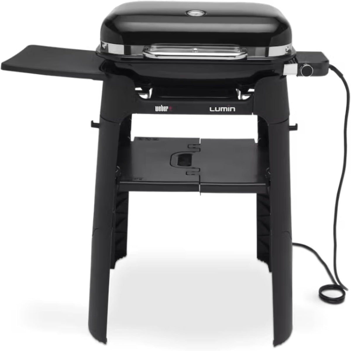 Weber Elektrogrill, 33 x 49 cm, Schwarz, Lumin mit Ständer/Versiegelung, Räuchern, Dampfgaren, Kochen und Warmhalten