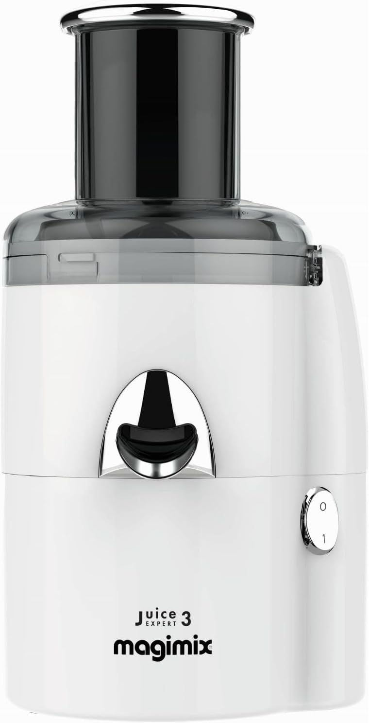 Magimix Eismaschine, 400 W, Weiß, Slow Juicer - Juice Expert 3 - Entsafter 3-in-1, Kaltpress-Technologie, XL-Einfüllschacht