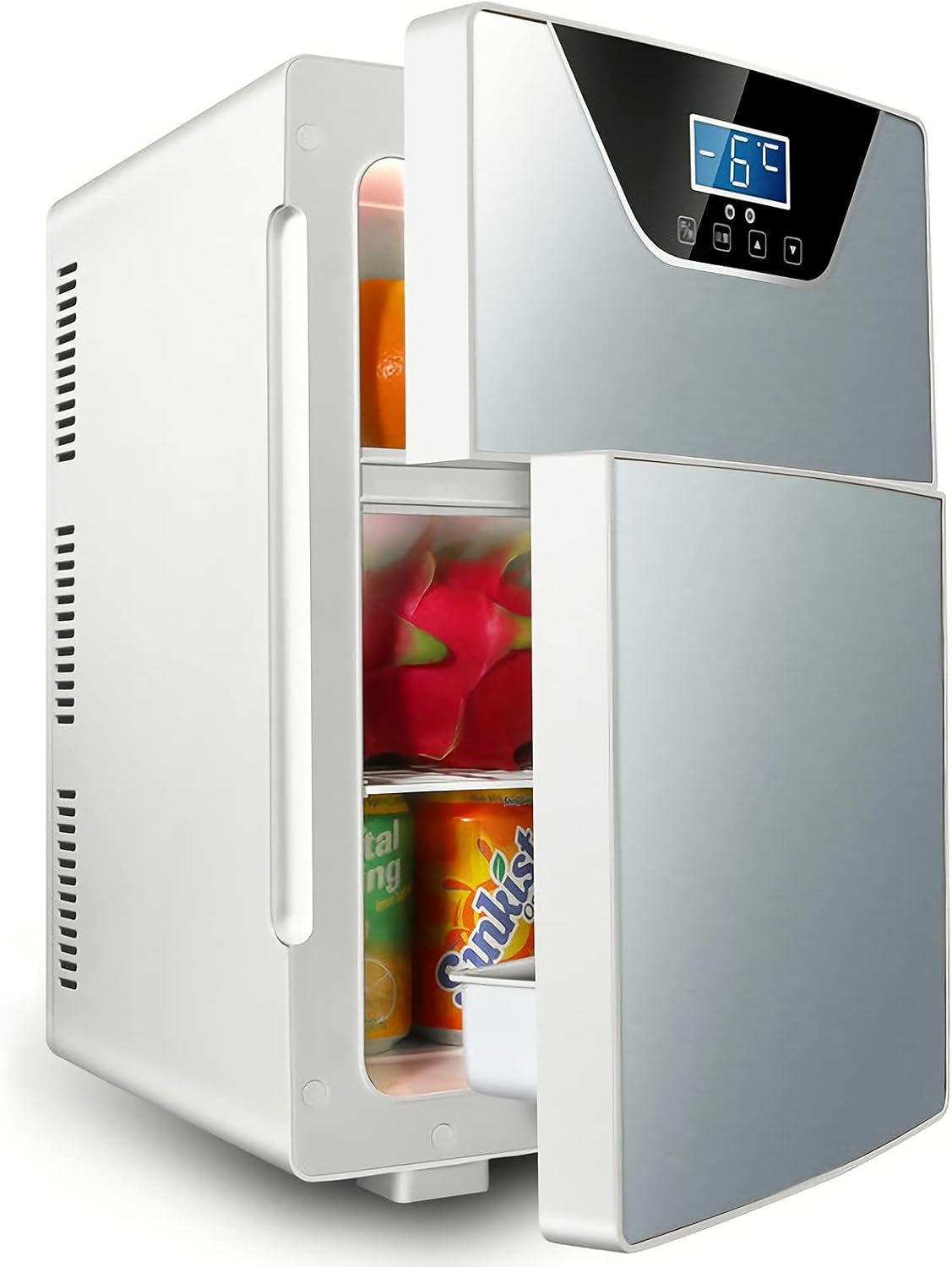 YINO Gefrierschrank, 20 L, 24 V, Silber, Auto Kühlschrank 12/ Auto Kühlschrank, Tragbare Auto Kühlschränke, Roadtrip