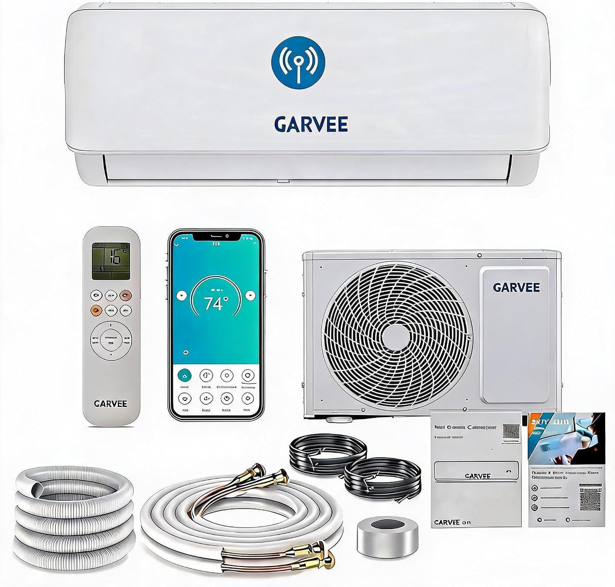 Split-Klimaanlage, Weiß, Split‑Klimaanlage FM 18000BTU mit WLAN, SEER 3.04 A++, R32‑Kältemittel
