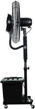 Pealihuy Gewächshaus, 220 W, Aluminium, Weiß, Industrieller Befeuchtungs-Nebelventilator, Bodenventilator mit 3 Geschwindigkeiten und verstellbarem