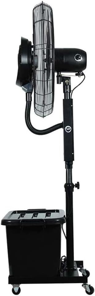 Pealihuy Gewächshaus, 220 W, Aluminium, Weiß, Industrieller Befeuchtungs-Nebelventilator, Bodenventilator mit 3 Geschwindigkeiten und verstellbarem