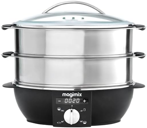 Magimix Elektrische Dampfgarer, Schwarz, VAPORIERA MULTIFONCTION ART 11581EB