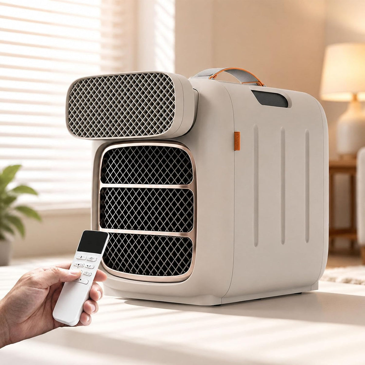 vnmudzeo Klimaanlage, ≤ 45 dB, 10 m, Weiß, Mobile, 45 dB leise, für Wohnmobil, Schlafzimmer und Außenbereich