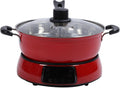 Luocute Elektrische Hot Pots, 6 L, Edelstahl, Rot, Niedriger Kohlenhydrat -Reiskocher, Smart Hot Pot mit Hebedesign Halten Sie Warmen Timer Zum
