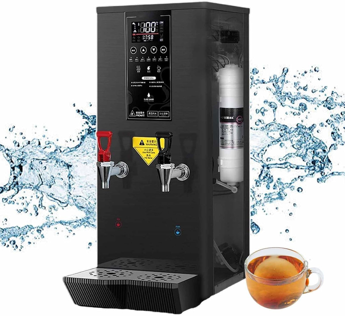 pealiritansemen Heißwasserspender, Schwarz, Wasserkocher, Elektrischer Gewerblicher, Automatischer Heißgetränkespender Mit Wasseranschluss