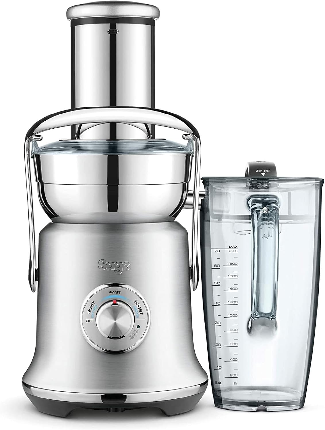 Sage Zentrifugal-Entsafter, Silber, The Nutri Juicer Cold XL, Gebürsteter Edelstahl
