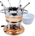 Swissmar Fleisch-Fondues, 1.8 L, Silber, Lausanne Fondue Set 11-teiliges, Kupfer/Edelstahl, Fondue-Set für Fleisch