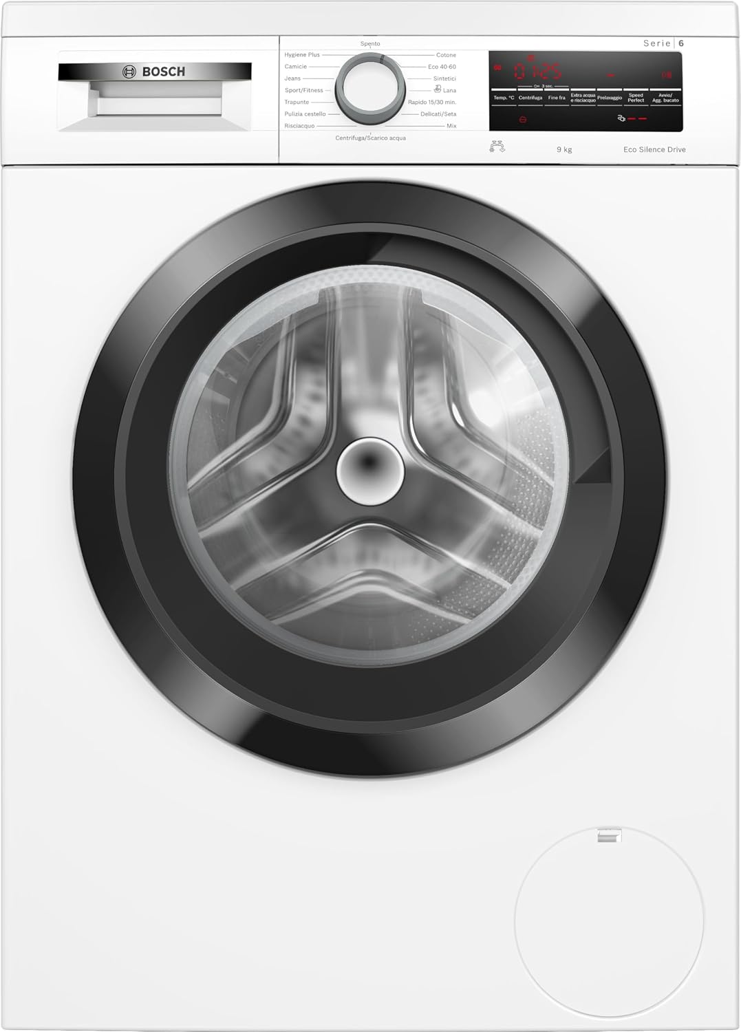 Bosch Waschmaschine, 60 cm, 9 kg, Weiß, WUU28T29II Serie 6, Frontlader, Kapazität, 1400 U/min, Hygiene Plus, abnehmbare Oberseite
