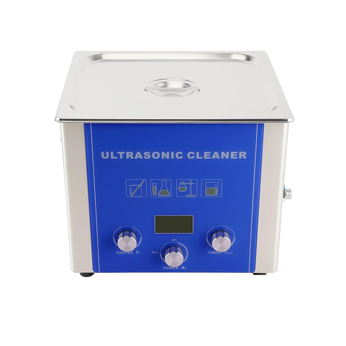 MNMIOIO Labor-Reinigungsartikel, 10 l, 10 L, Schwarz, Ultraschallreinigungsgerät, Power Adjust Low Noise Lab Medical Ultraschallreinir