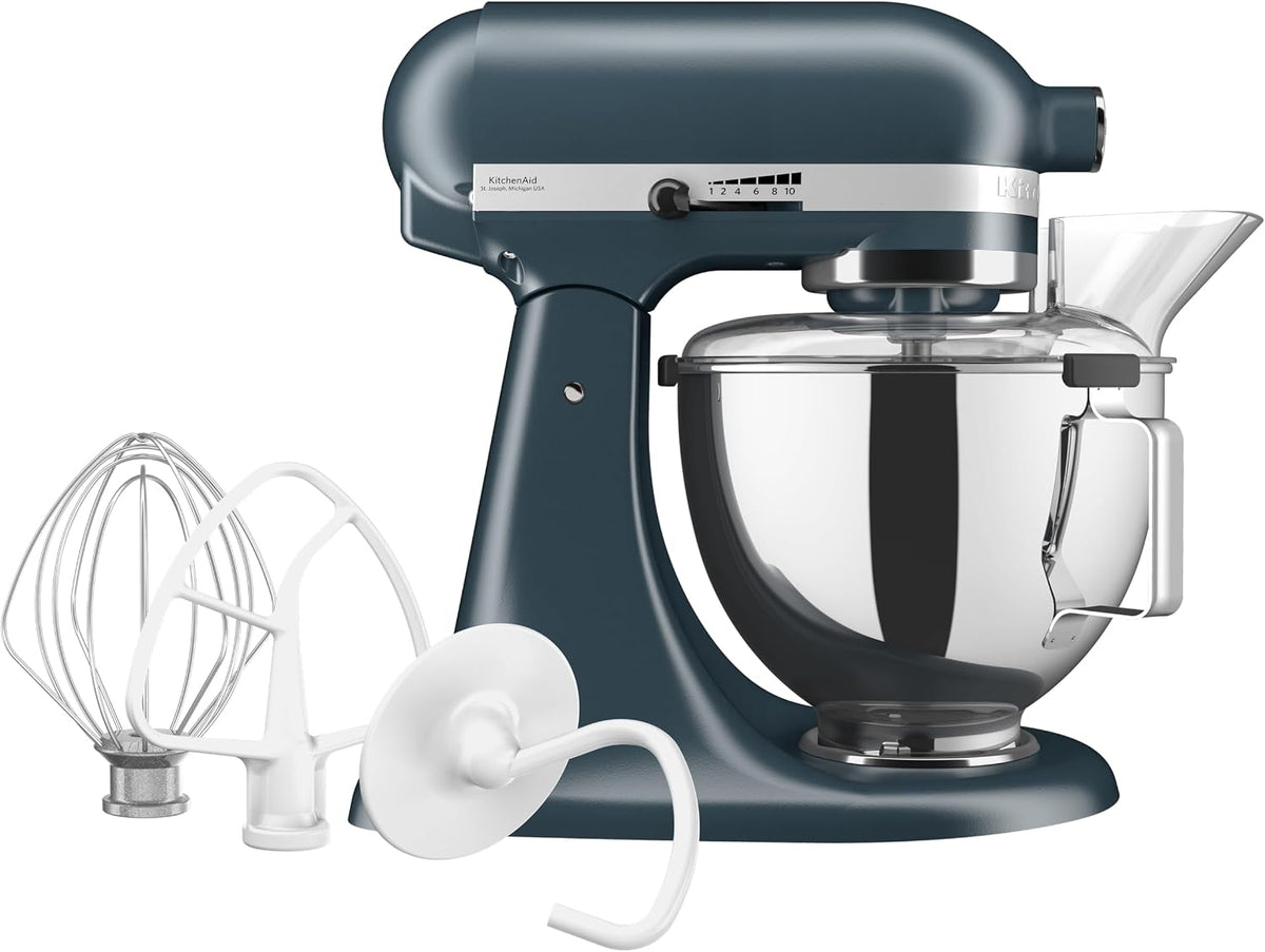 KitchenAid Universalküchenmaschinen, 4,3 L, Blau, Classic Küchenmaschine mit Schwenkkopf, 10 Stufen mit Sanftanl