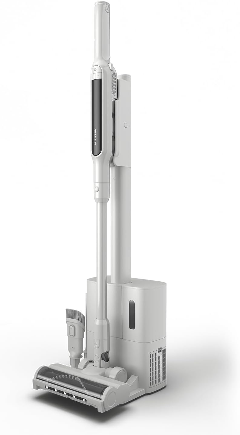 Nilfisk Staubsauger, Grau, Move Akku- mit Ladestation, 2-in-1 Leichter Stiel- und Hand