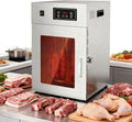 moupeaktain Reifeschrank, Silber, Dry Aged Aus Edelstahl, Dörrgerät Und Trockenschrank Für Fleisch, Große 14 Aufhängestangen