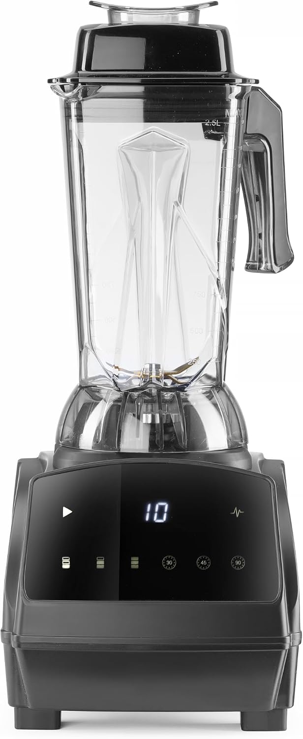 HENDI Standmixer, 1680 W, 535 mm, 2,5 l, 230 V, Schwarz, BPA-frei, Hochleistungsmixer, digital, mit Krug mit, temperaturbeständig von -40 °C bis 90 °C