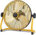 Standventilatoren, Weiß, Tragbarer 12-Zoll-Industrieventilator mit langlebiger, leiser bürstenloser Motor für Camping
