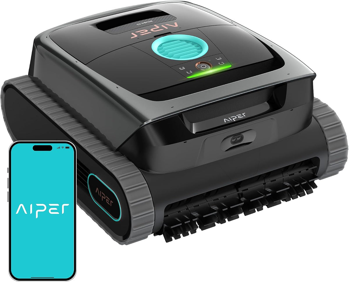 AIPER Poolroboter, Schwarz, (2026 Neu) Scuba S3 Wand und Boden, Wasserlinien-Parkfunktion, Intelligente Sensor-Navigation