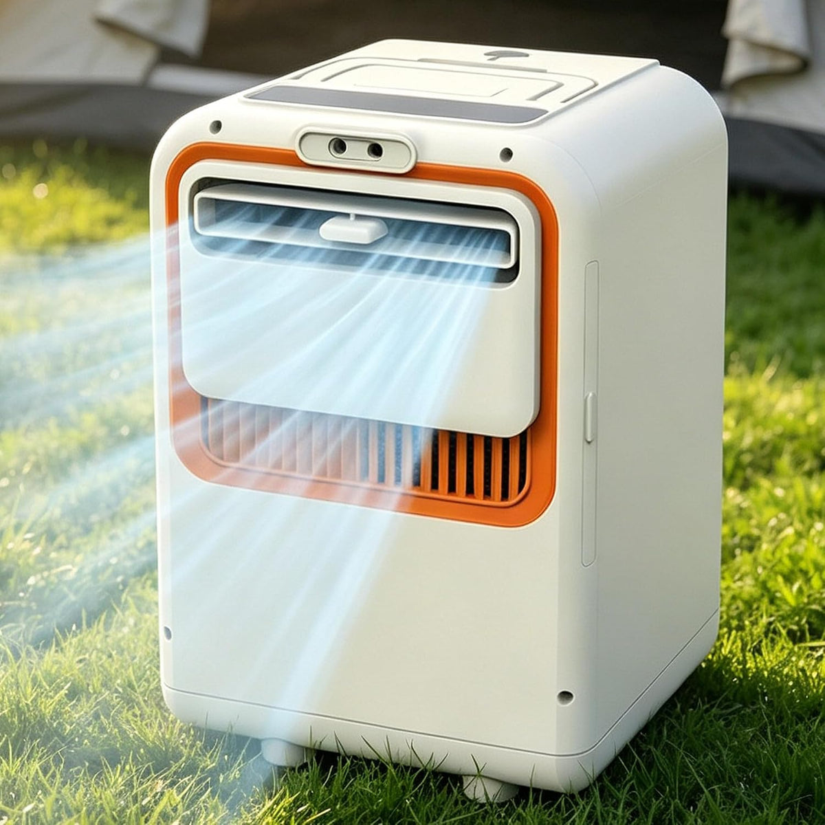 REWECI Klimaanlage, Schwarz, Klimagerät mit Frontauslass für Kleine Räume und Wohnmobile