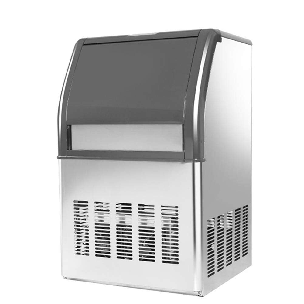 BQWJJCP Eiswürfelmaschine, 80 kg, Grau, Kommerzielle Gewerbe Selbstreinigungsfunktion