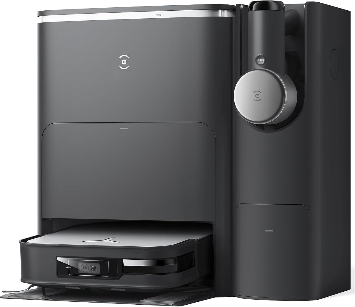 ECOVACS Saugroboter, 15 mm, Schwarz, DEEBOT X2 Combo mit Wischfunktion 8700Pa mit Handstaubsauger, doppelte automatische Leerung