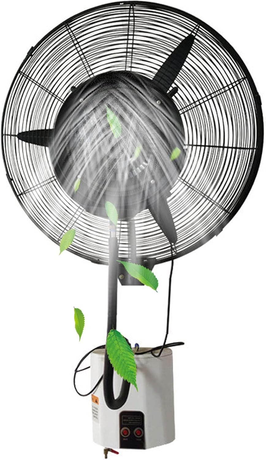 SaryEdge Standventilatoren, 81 cm, Metall + Kunststoff, Weiß, Oszillierender 90°-Außenventilator mit Sprühfunktion