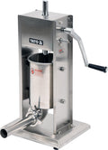 YATO Fleischwölfe, 3 Liter, 15 kg, 3 kg, 7 kg, Silber, Profi Industrie Wurstfüllmaschine Edelstahl mit, Handkurbel