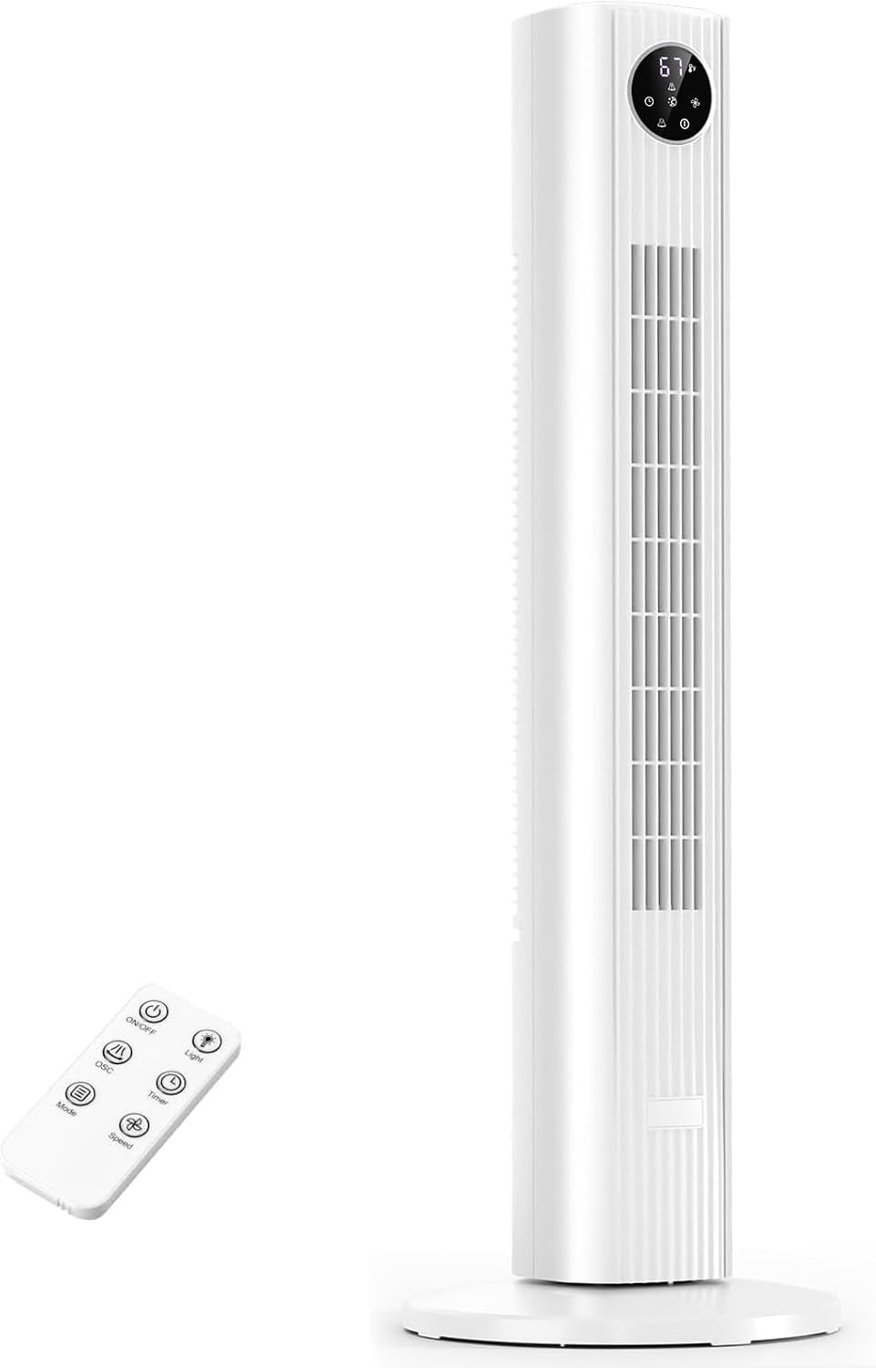 Antarctic Star Turmventilator, 94 cm, 7m, Weiß, Bodenventilator 80° Oszillierender Ventilator 6