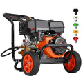 VEVOR Hochdruckreiniger, 15 L, Schwarz, Benzin-, 4400 PSI /min, Terrassenreinger mit Kupferpumpe, Hochdruckpistole & Verlängerungsstab