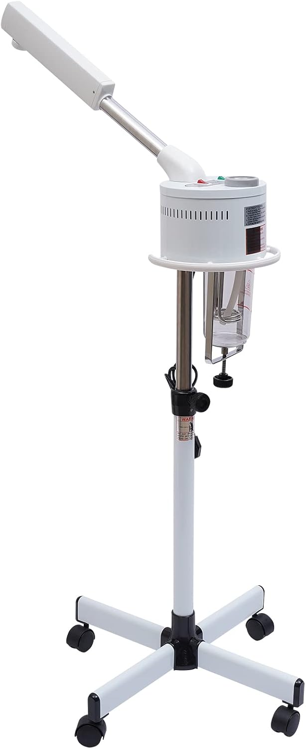 Bdneygtyr Wärmegeräte, 110 cm, 750 W, Schwarz, Gesichtsdampfer mit Ozon-Funktion, Gesichtssauna mit 5-facher LED-Lupe