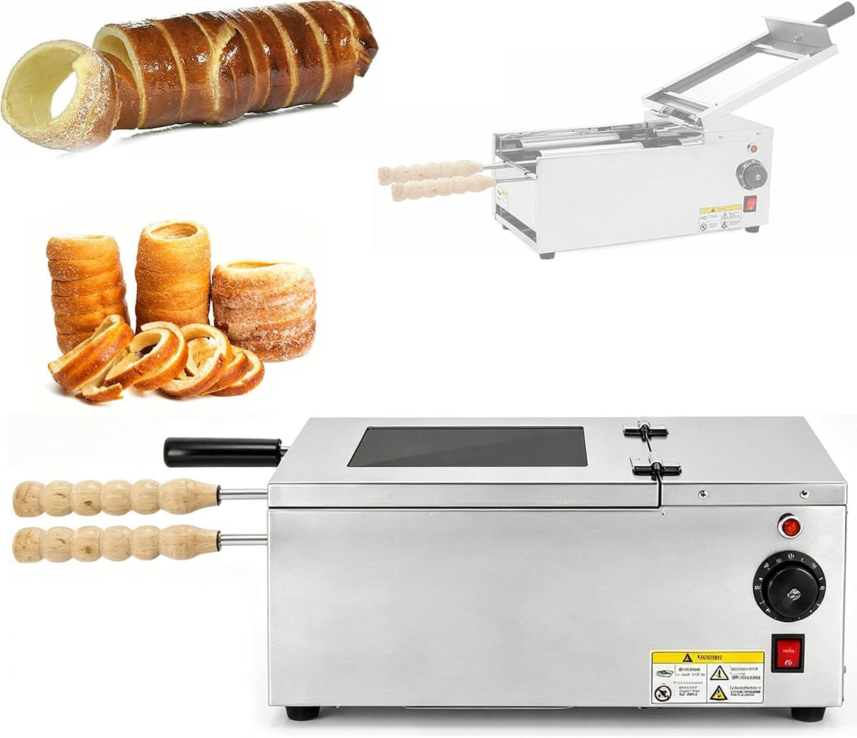 Kaminofen, Braun, Mit 2 Holztrommeln, Robustem Edelstahlkorpus, Heizrohr Mit Konstanter Temperatur Und Timer (0