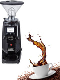 YISHENX Elektrische Propellermühlen, 200 W, Schwarz, Kaffeemühle Mit Flachmesser, 19 Geschwindigkeitsstufen, 60-Mm-Mahlwerk