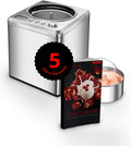 Unold Eismaschine, Schwarz, 488729 Exklusiv inkl. Eisbuch mit 101 Rezepten