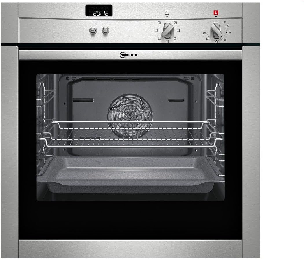 NEFF Backofen, 67 L, Silber, Mega SHM 4442 N Elektro, Duo- system mit 6 Betriebsarten, Edelstahl