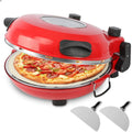 THREMA Pizzaofen, 1200 W, Transparent, Tisch-, Mehrzweck-Miniofen, Mit Keramikplatte Und Glasfenster