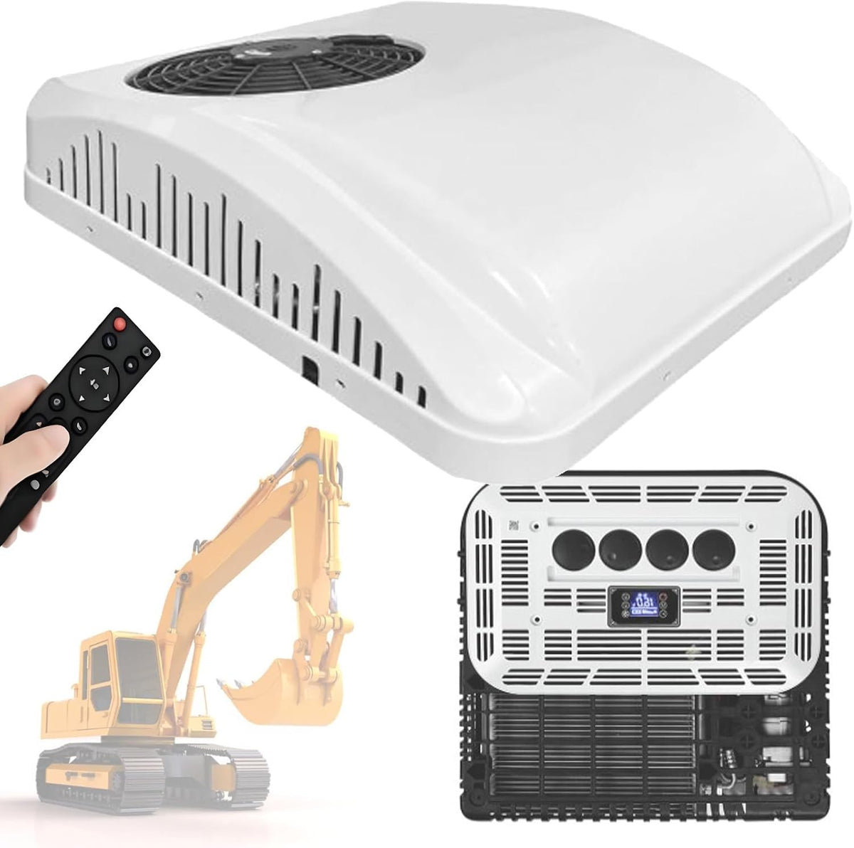DOZPAL Mobiles Klimagerät, 12 V, 24 V, Weiß, / Dachklimaanlage für Wohnmobile, Schnellkühlung, extrem leises Gleichstrom-Klimagerät für Wohnmobile