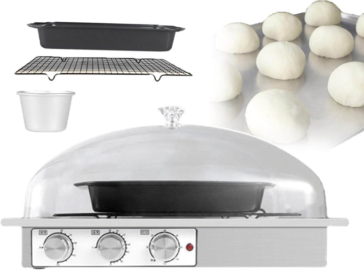 DDNGEJ Brotbackautomaten, 140 W, 200 W, 250 W, Edelstahl + PC-Abdeckung, Grau
