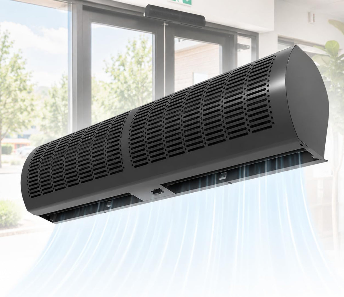 TsoLay Wandventilatoren, 60 cm, 90 cm, 100 cm, 120 cm, 150 cm, 130–200 W, ≤ 52 dB, Schwarz