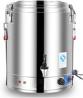 YXCMD Heißwasserspender, 40 L, 50 L, 60 L, 70 L, Silber, Edelstahl für Gewerbe - / / / Großvolumen, Temperaturregelung