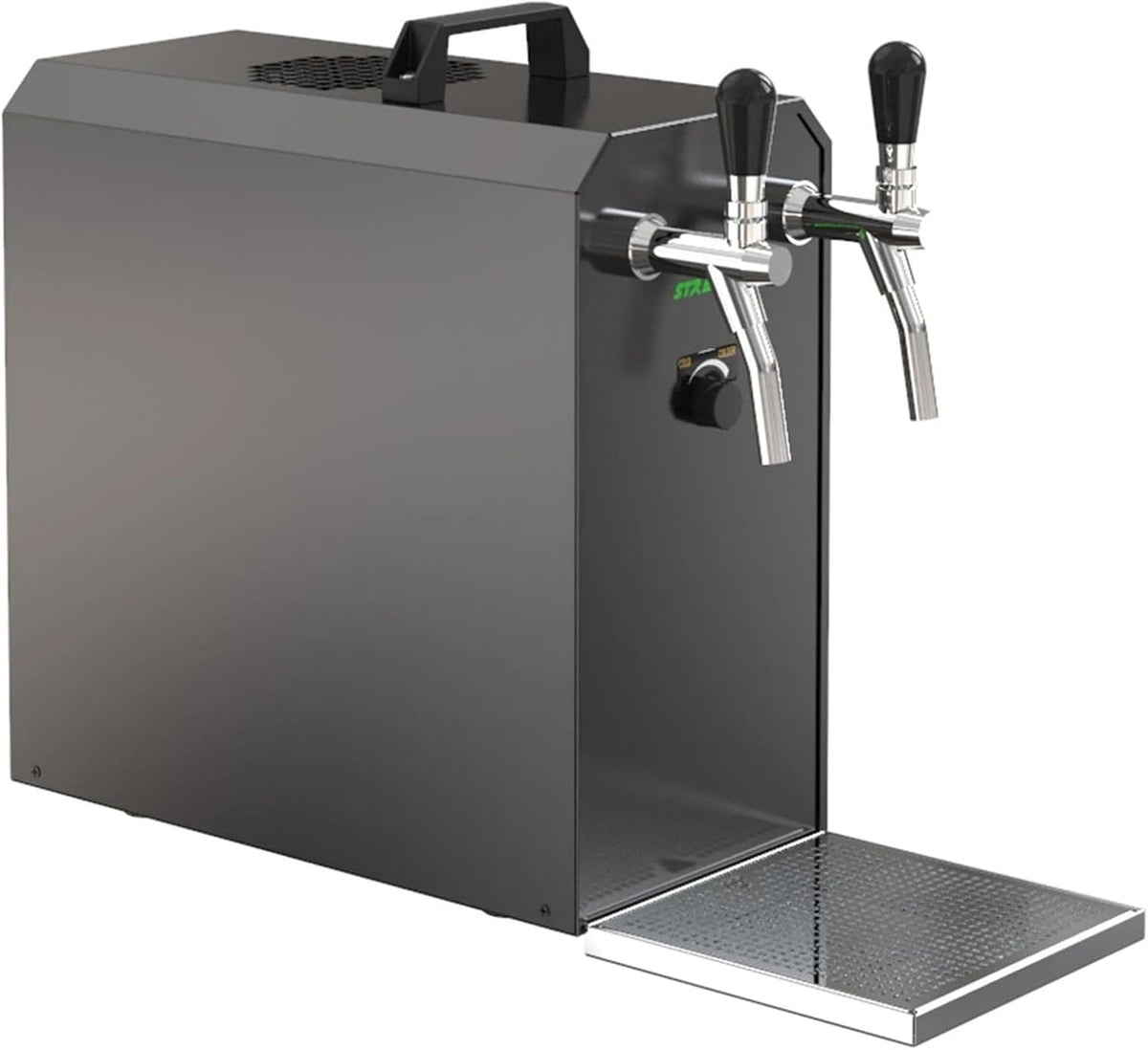 ich-zapfe.de Mini-Zapfanlagen, 55 l, Grau, Bierzapfanlage Untertisch Komplettset Stream 50 mit, 5-l-Adapter Zapfkopf Kombi Typ M