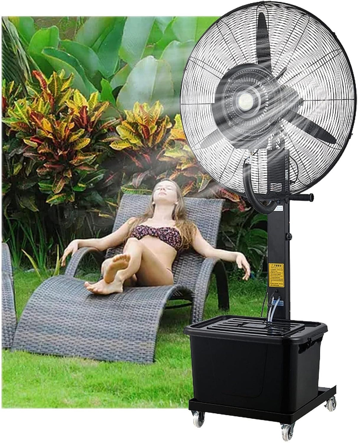 DFGHNBVC Standventilatoren, 28 Zoll, 71 Cm, 81 Cm, Weiß, Gewerblicher Standventilator Mit Sprühnebelfunktion, 90°-Oszillation